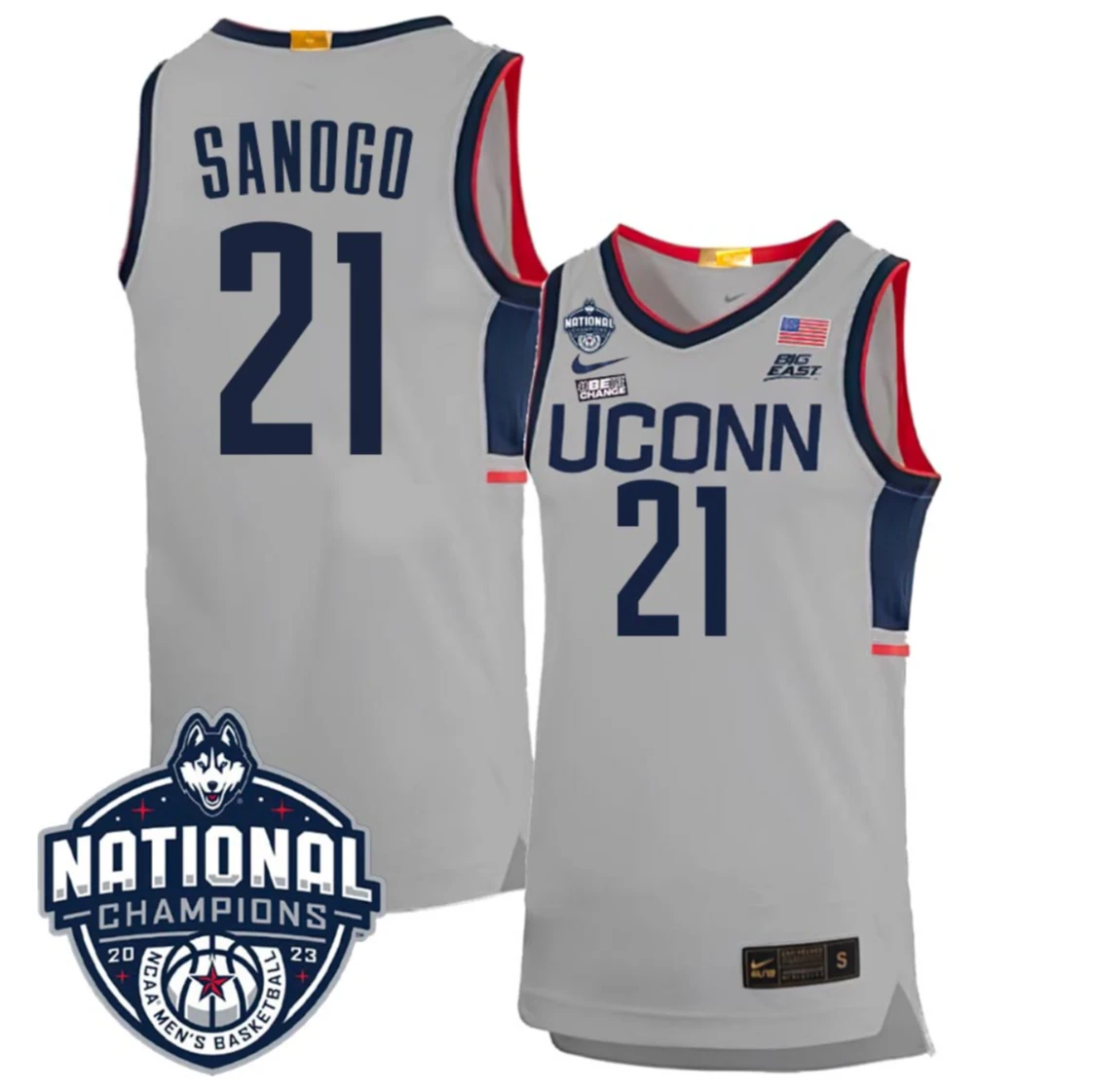 Adama Sanogo Jersey #21 UConn Huskies 2023 National Champions College Basketball by My store basketball