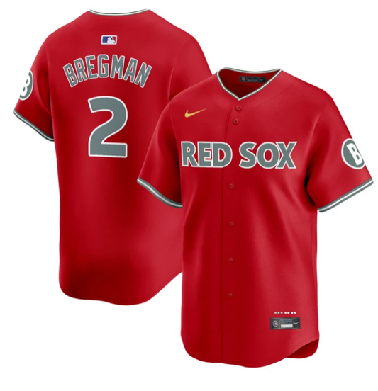Alex Bregman Jersey #2 Boston Red Sox 2025 City Connect Vapor Premier Limited Stitched Red by My Store