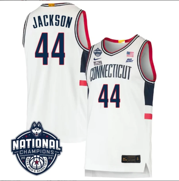 Andre Jackson Jersey #44 UConn Huskies 2023 National Champions College Basketball by My store basketball