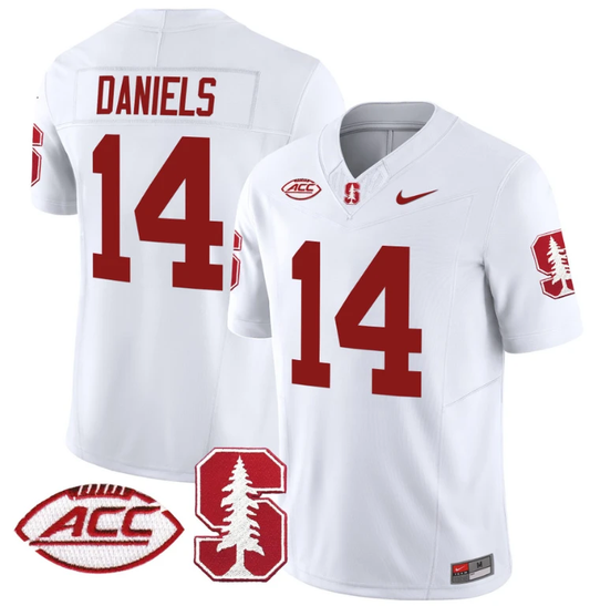 Ashton Daniels Jersey #14 Stanford Cardinal Vapor Limited College Football Stitched White by My Store