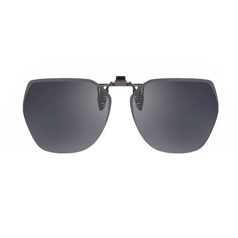 Clip-on Rimless Polarized Sunglasses, with Anti-glare and Flip-Up Design, for Outdoor/Driving by BowLift
