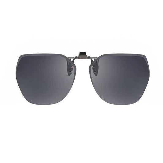 Clip-on Rimless Polarized Sunglasses, with Anti-glare and Flip-Up Design, for Outdoor/Driving by BowLift