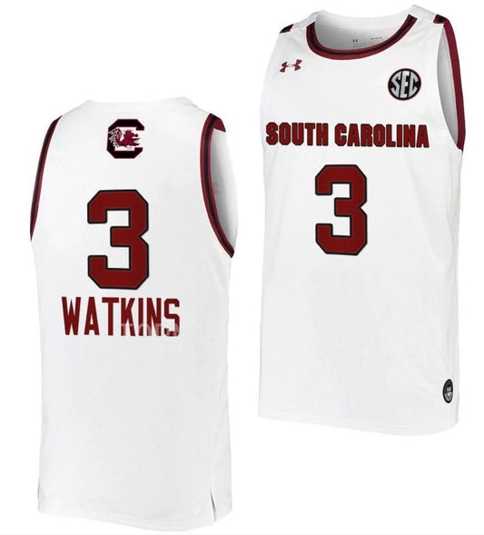 Ashlyn Watkins Jersey South Carolina Gamecocks College Basketball White #3 by My store basketball