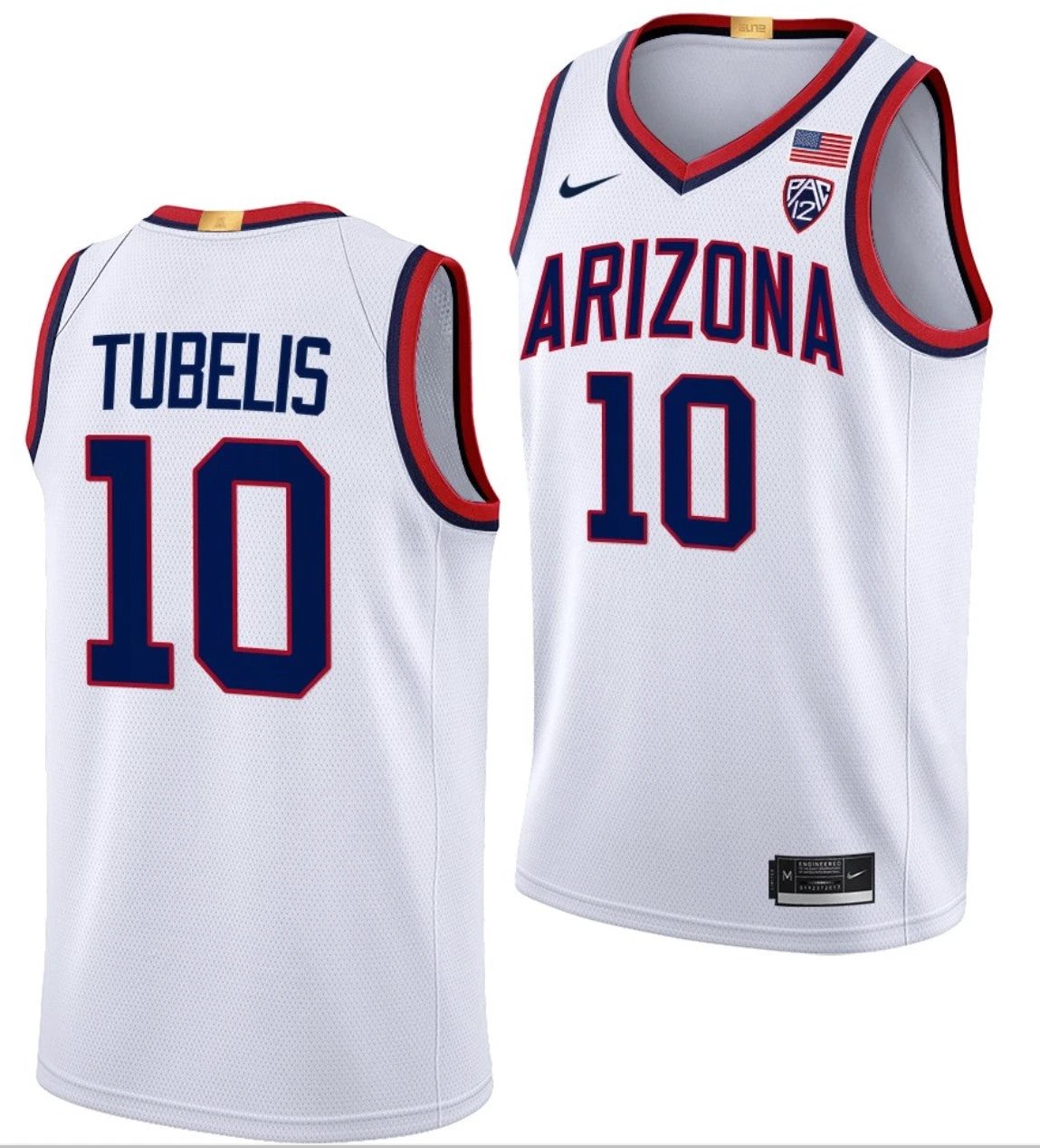 Azuolas Tubelis Jersey Arizona Wildcats College Basketball Limited #10 by My store basketball