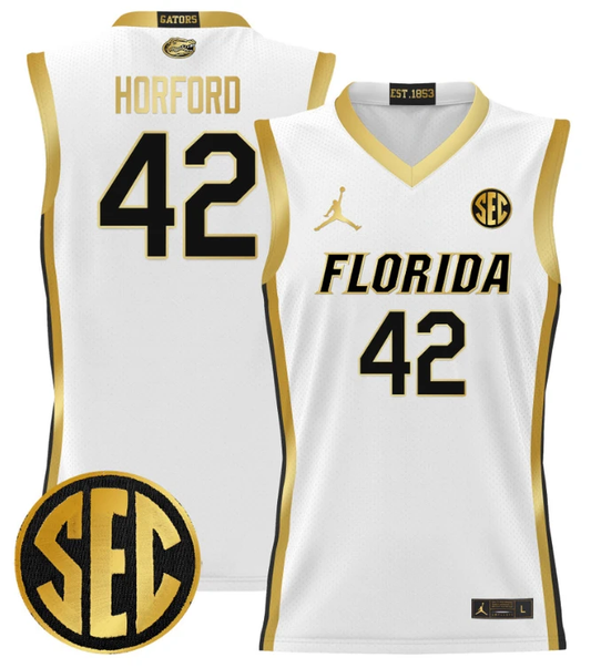 Al Horford Jersey #42 Florida Gators 2024 Lightweight Basketball White Gold by My store basketball