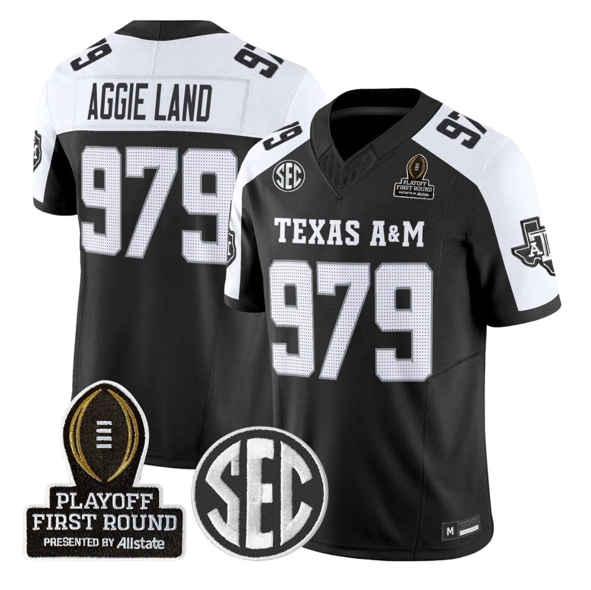Aggie Land Jersey #979 Texas A&M Aggies 2025 Playoff First Round Stitched by My Store NCAA Football Jerseys