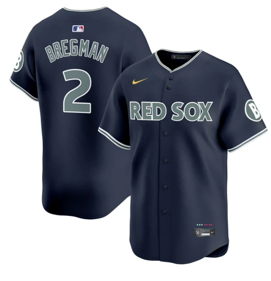 Alex Bregman Jersey #2 Boston Red Sox 2025 City Connect Vapor Premier Limited Stitched Navy by My Store