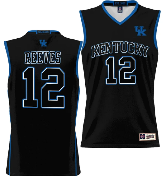 Antonio Reeves Jersey #12 Kentucky Wildcats NIL College Basketball Lightweight Black by My store basketball
