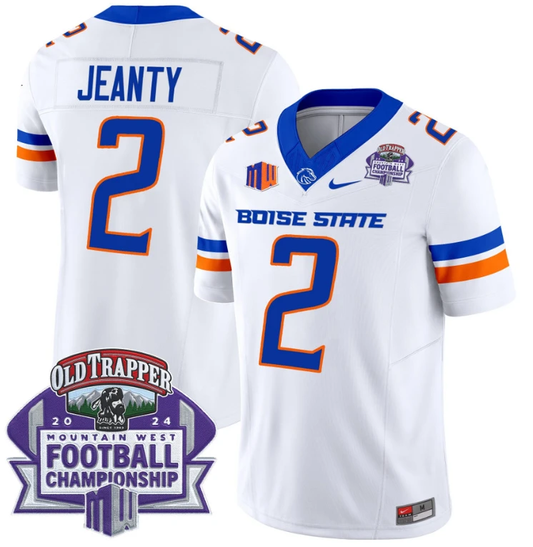 Ashton Jeanty Jersey #2 Boise State Broncos 2024 Championship Vapor White by My Store