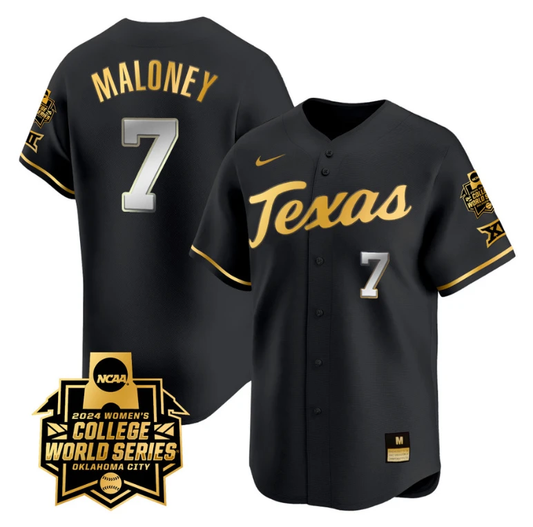 Ashton Maloney Jersey #7 Texas AM Aggies 2024 College World Series Patch Vapor Premier Limited NCAA Baseball Stitched Black Gold by My Store