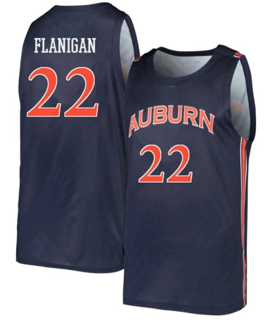Allen Flanigan Jersey Auburn Tigers College Basketball #22 by My store basketball