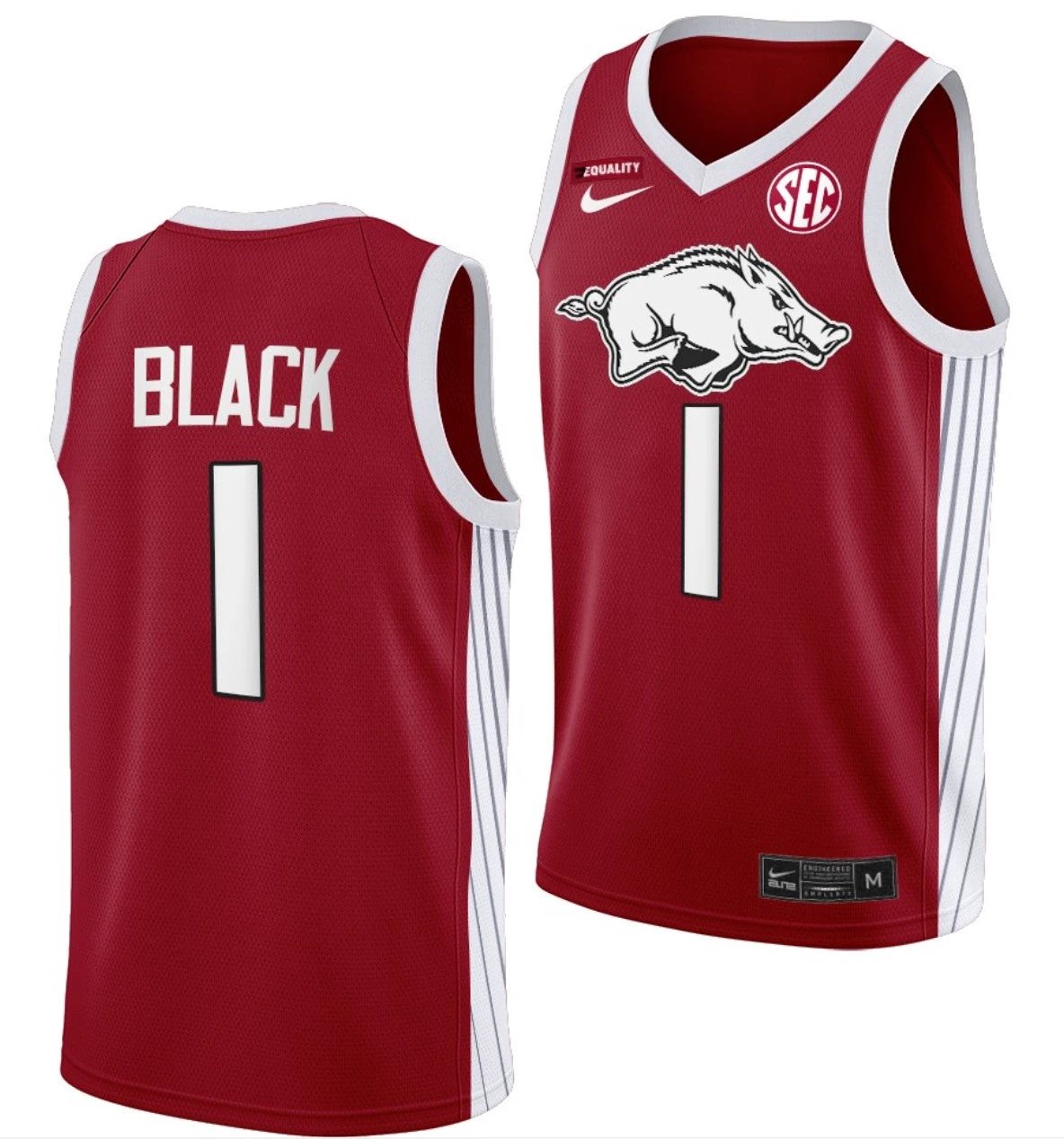 Anthony Black Jersey Arkansas Razorbacks College Basketball #1 by My store basketball