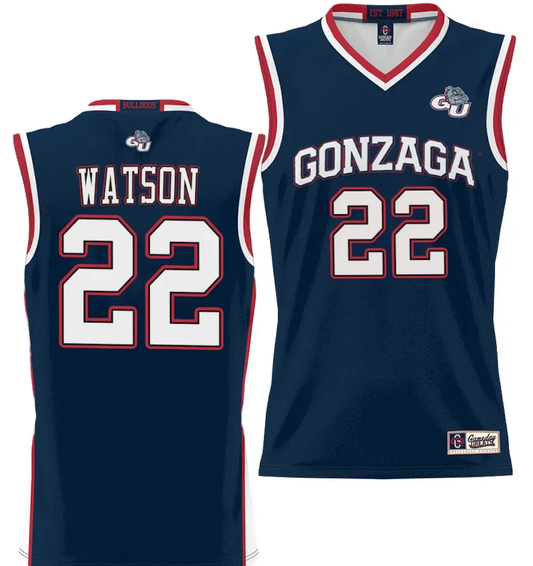 Anton Watson Jersey #22 Gonzaga Bulldogs NIL College Basketball Lightweight Black by My store basketball