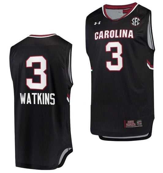 Ashlyn Watkins Jersey South Carolina Gamecocks Jersey College Basketball Black #3 by My store basketball