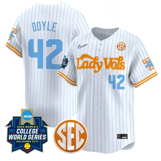 Amayah Doyle Jersey #42 Tennessee Volunteers Softball 2025 World Series Stitched Pinstripe by My Store