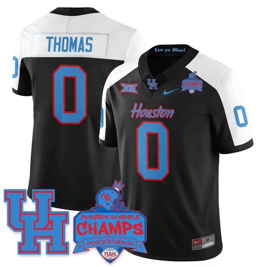 Amare Thomas Jersey #0 Houston Cougar 2025 Texas Bowl Champions Stitched by My Store NCAA Football Jerseys