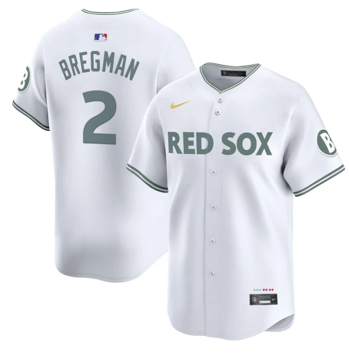 Alex Bregman Jersey #2 Boston Red Sox 2025 City Connect Vapor Premier Limited Stitched White by My Store