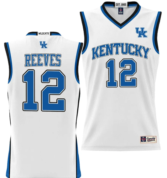 Antonio Reeves Jersey #12 Kentucky Wildcats NIL College Basketball Lightweight White by My store basketball