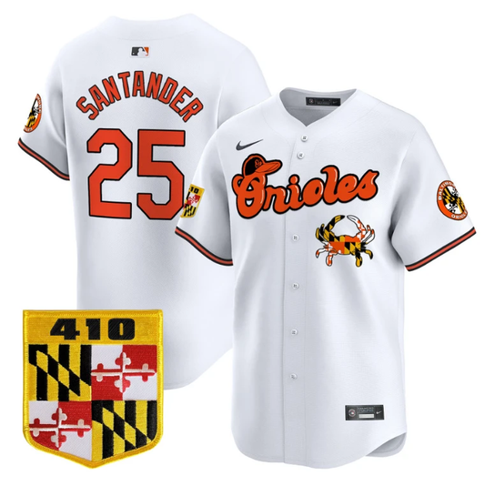 Anthony Santander Jersey #25 Baltimore Orioles 410 & Chesapeake Crab Patch Limited Stitched White by My Store