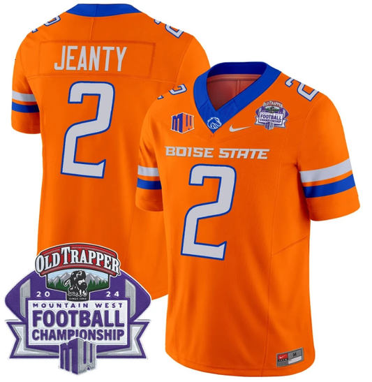 Ashton Jeanty Jersey #2 Boise State Broncos 2024 Championship Vapor Orange by My Store
