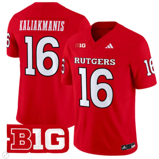 Athan Kaliakmanis Jersey #16 Rutgers Scarlet Knights Vapor Limited Football Black Alternate by My Store