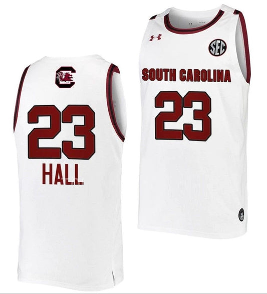 Aubryanna Hall Jersey South Carolina Gamecocks College Basketball White #23 by My store basketball