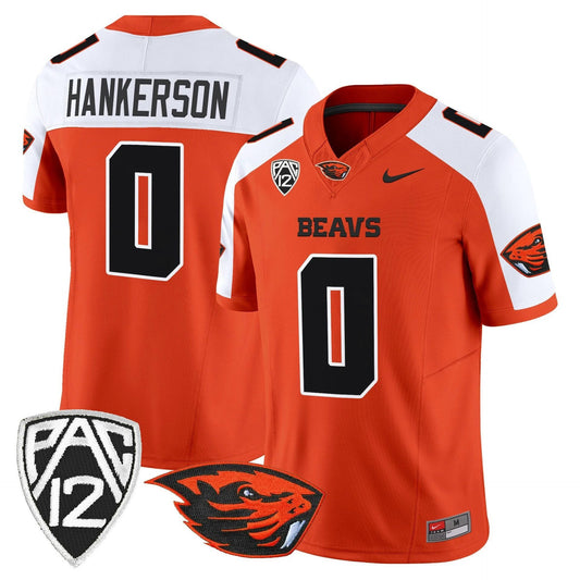Anthony Hankerson Jersey #0 Oregon State Beavers 2025 Limited Stitched Orange Alter by My Store NCAA Football Jerseys