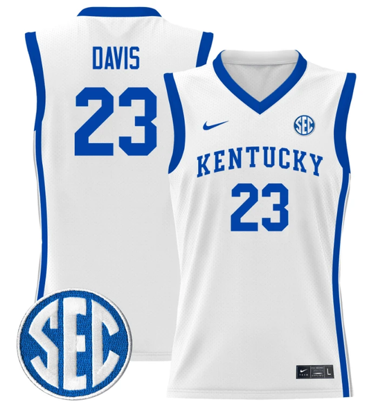 Anthony Davis Jersey #23 Kentucky Wildcats Lightweight Basketball White by My store basketball