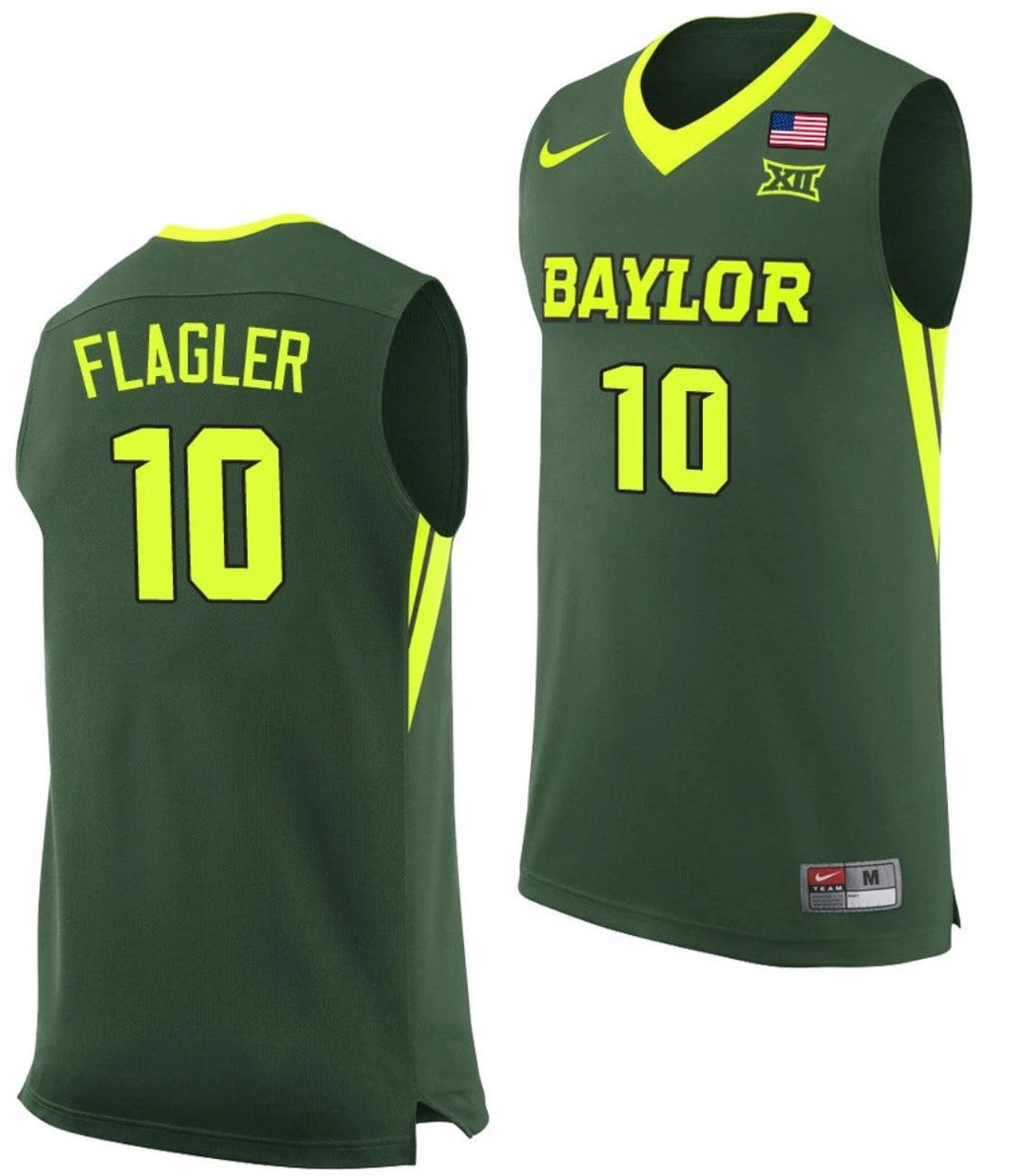 Adam Flagler Jersey Baylor Bears College Basketball #10 by My store basketball