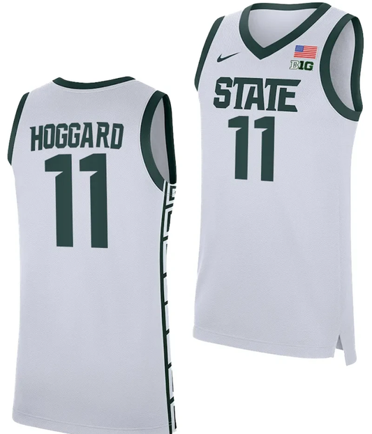 AJ Hoggard Jersey #11 Michigan State Spartans Replica Basketball 2023-24 White by My store basketball
