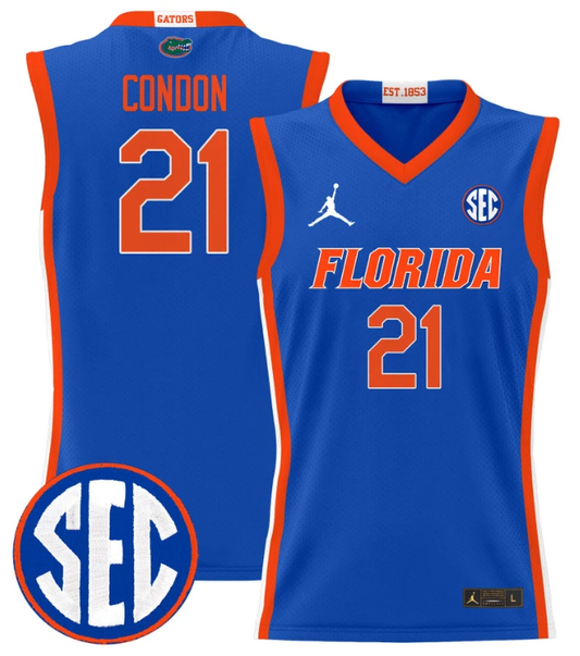 Alex Condon Jersey #21 Florida Gators 2024 Lightweight Basketball Royal by My store basketball