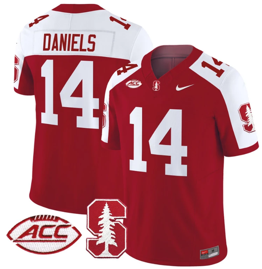 Ashton Daniels Jersey #14 Stanford Cardinal Vapor Limited College Football Stitched Crimson Alternate by My Store