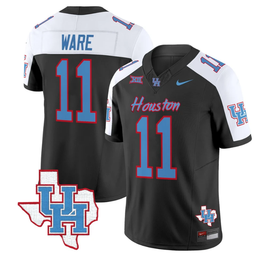 Andre Ware Jersey #11 Houston Cougars Oilers Jersey Inspired Vapor College Football Limited Stitched Black Alternate by My Store