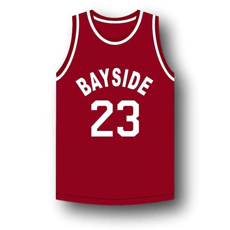 AC Slater Jersey #23 Bayside Saved By The Bell Basketball Maroon by My store basketball