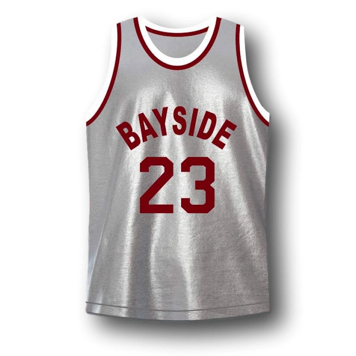 AC Slater Jersey #23 Bayside Saved By The Bell Basketball Grey by My store basketball