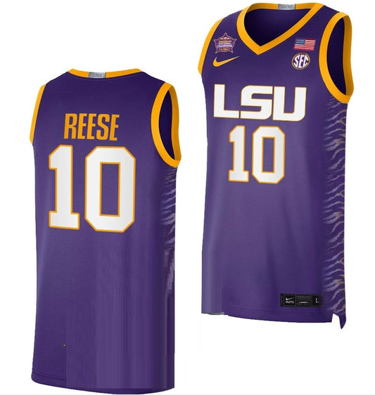 Angel Reese Jersey LSU Tigers 2023 NCAA Basketball National Champions Purple #10 by My store basketball
