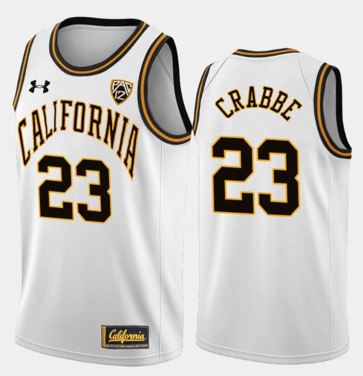Allen Crabbe Jersey California Golden Bears College Basketball White #23 by My store basketball