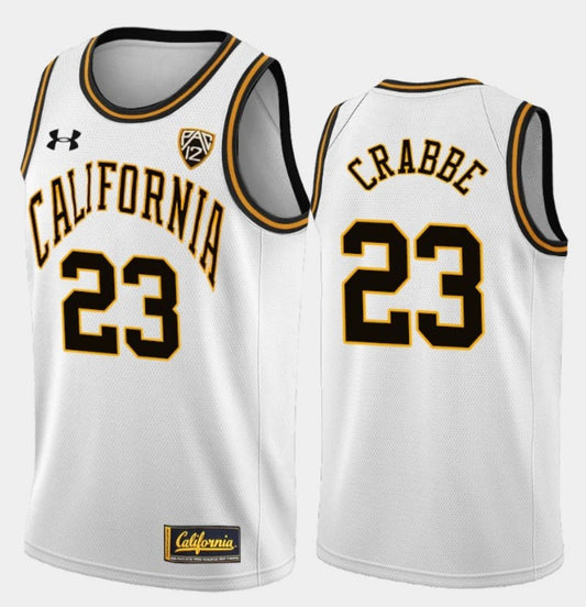 Allen Crabbe Jersey California Golden Bears College Basketball White #23 by My store basketball