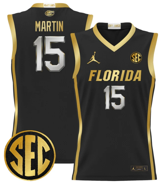 Alijah Martin Jersey #15 Florida Gators 2024 Lightweight Basketball Black by My store basketball