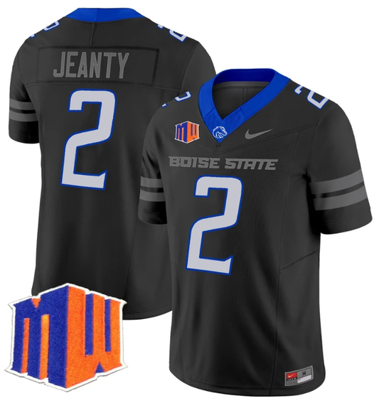 Ashton Jeanty Jersey #2 Boise State Broncos Vapor Limited College Football Stitched Black by My Store