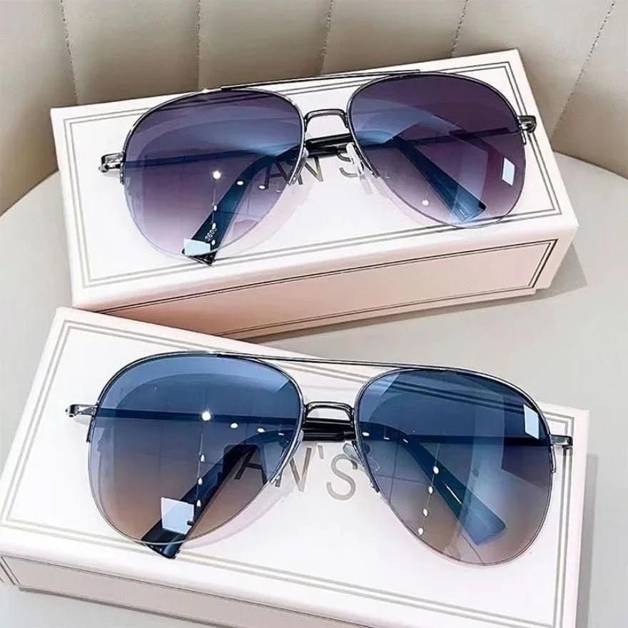 Pilot sunglasses with color gradient and UV400 protection for men by BowLift