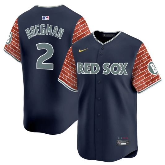 Alex Bregman Jersey #2 Boston Red Sox 2025 Fenway Red Brick Style Vapor Premier Stitched Navy by My Store