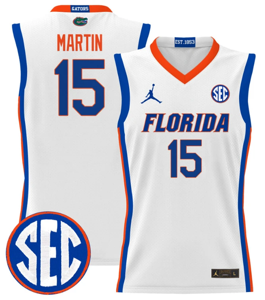 Alijah Martin Jersey #15 Florida Gators 2024 Lightweight Basketball White by My store basketball