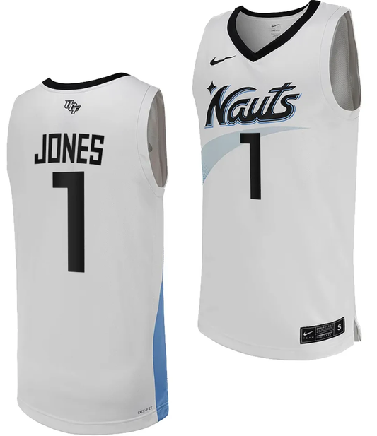 Antwann Jones Jersey #1 UCF Knights Replica College Basketball White Uniform by My store basketball