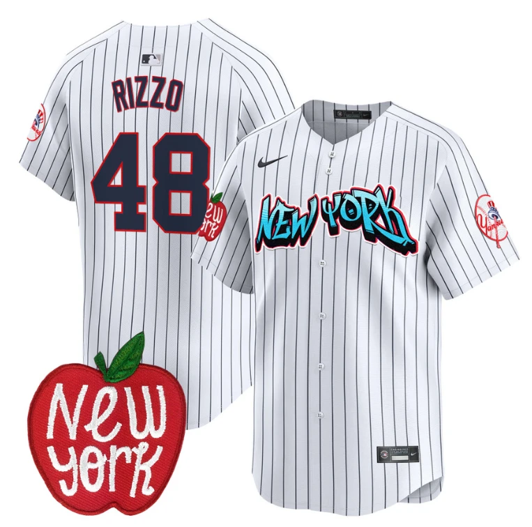 Anthony Rizzo Jersey #48 New York Yankees Apple Patch Vapor Premier Limited Stitched Pinstripe by My Store