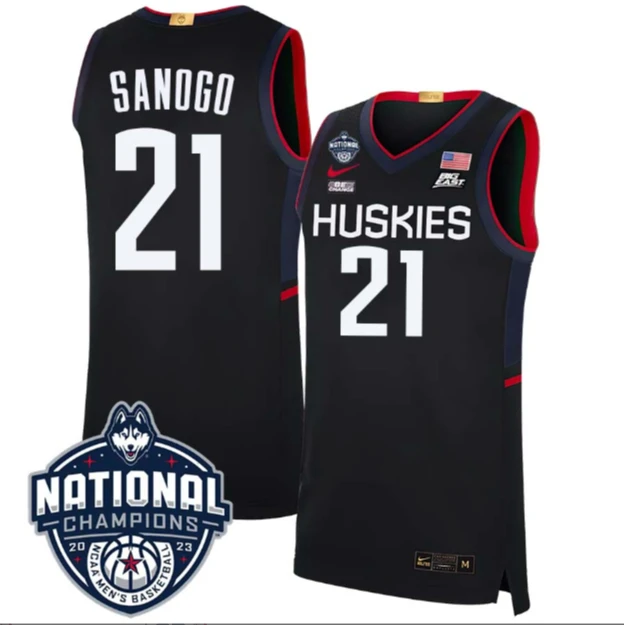 Adama Sanogo Jersey #21 UConn Huskies 2023 National Champions College Basketball by My store basketball