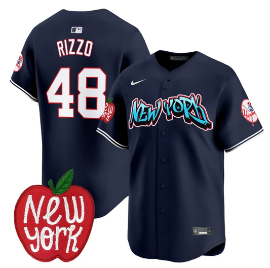 Anthony Rizzo Jersey #48 New York Yankees Apple Patch Vapor Premier Limited Stitched Navy by My Store