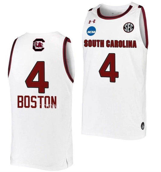 Aliyah Boston Jersey South Carolina Gamecocks College Basketball 2023 NCAA March Madness White #4 by My store basketball