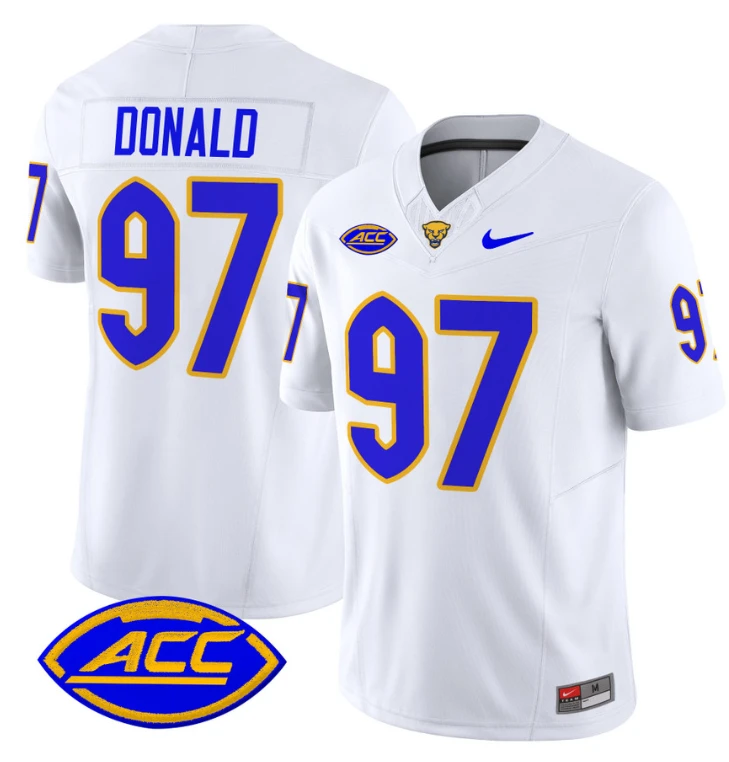 Aaron Donald Jersey #97 Pittsburgh Panthers Vapor Limited College Football Stitched White by My Store