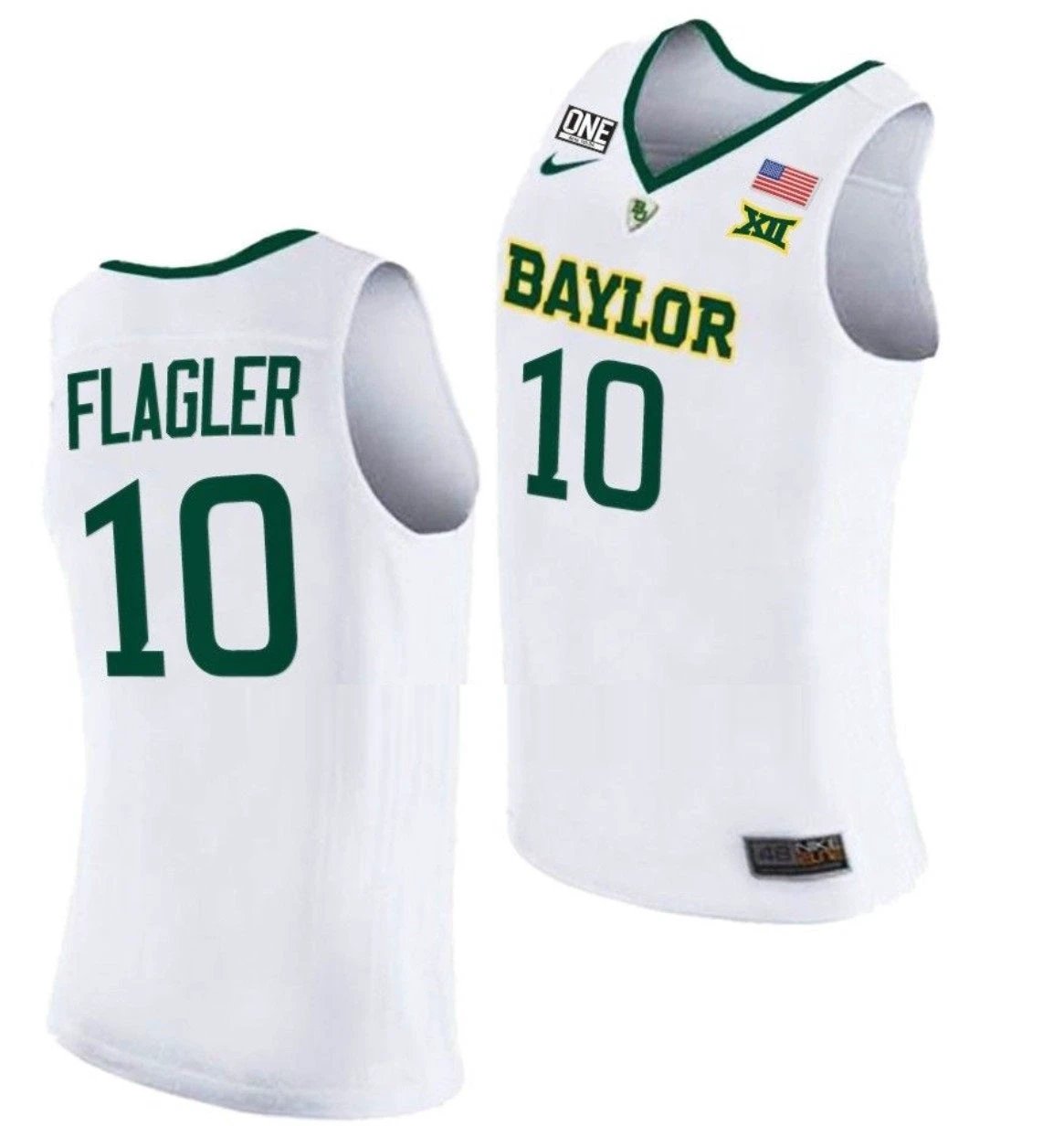 Adam Flagler Jersey Baylor Bears College Basketball #10 by My store basketball